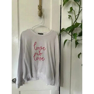 French Connection Women’s size x-large LOVE IS LOVE sweater